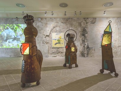 Oficina de prensa, Tonino Guerra dentro del Museo Fellini