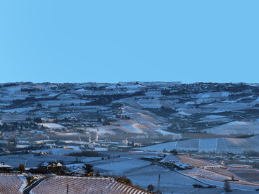Novello is covered in snow, nestled in the Italian region of Piedmont by Federico Moznich