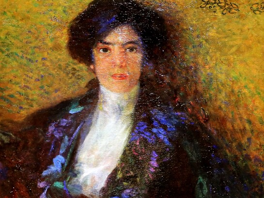 Plinio Nomellini, Ritratto di Grazia Deledda, 1914. Collezione privata