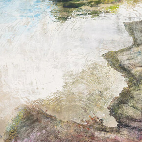 Alexandre Lenoir, Par la forces des choses (triptyque) (detalle), Marcher sur l'eau, 2026. Cortesía del Musée de l'Orangerie