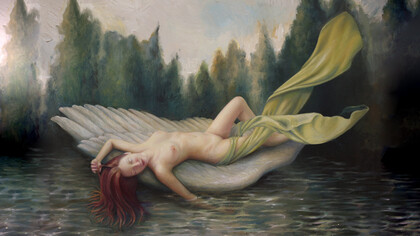 Waiting for Hermes, olio su tela, 50x60 cm, 2019