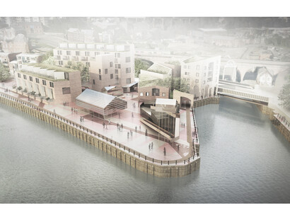 Malmo Quay, Newcastle, Client: Igloo-Carillion plc
Location: Newcastle Upon Tyne, United Kingdom
Project: Landmark & Cycle Hub, Canopy, Pumping Station renovation, Public Space, Area: 5.774 m2, Cost: NA, Competition: 2014, 1st prize, Status: Ongoing, Project team: leading architect: AWP (Marc Armengaud, Matthias Armengaud, Alessandra Cianchetta), Architects selected on other lots: Featherstone Young Architects, Riches Hawley Mikhail Architects
