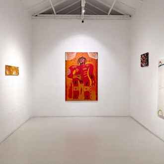 Diego Arango, Júbilo, vista de exhibición. Cortesía de Galería La Balsa