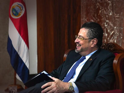 El presidente de Costa Rica Rodrigo Chaves