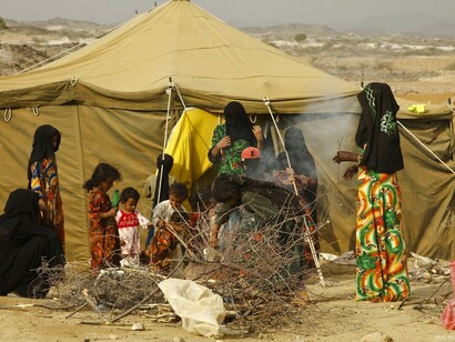 Refugee camp in Yemen