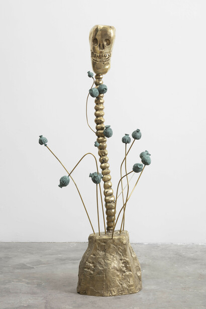 Paulo Nimer Pjota,
Jardim de ex votos, 2023,
bronze,
123 x 56 x 58 cm,
48 3/8 x 22 x 22 7/8 in.
Edition of 3 plus 2 artist's proofs (#1/3). Courtesy of the artist and Mendes Wood DM New York