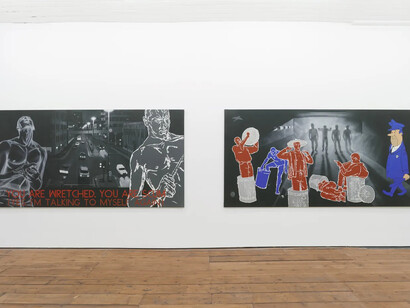 Andrew Heard, I want to be good, exhibition view. Courtesy of Amanda Wilkinson