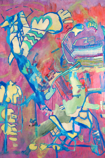 Julian Pozzi, Hands can’t help (detail), 2025. Courtesy of the Painting Center