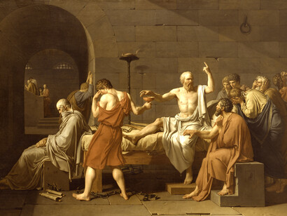 «La muerte de Sócrates» (1787), Jacques-Louis David