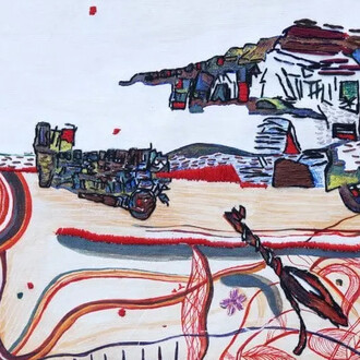 T Vinoja, Homecoming 3, 2024. Courtesy of Dhoomimal Gallery