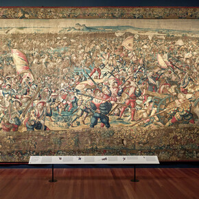 Various artists, Art and war in the Renaissance the battle of Pavia tapestries, exhibition view. Courtesy of Fine Arts Museums