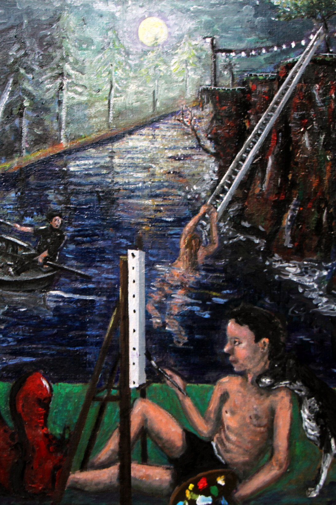 Éric Corne, Les prémices de la nuit, 2014, Huile sur toile, 38 x 46 cm, Courtesy Galerie Patricia Dorfmann, Paris