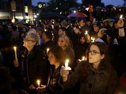 Torchlight procession in memory of the victims of the attack