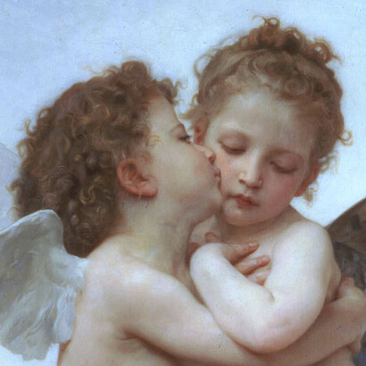 «O primeiro beijo» (1890), William-Adolphe Bouguereau