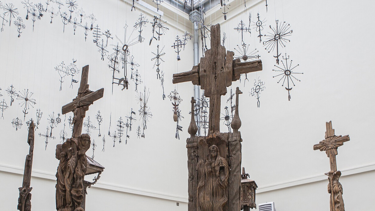 Lithuania, the land of crosses, exhibition view. Courtesy of M. K. Čiurlionis National Museum of Art 