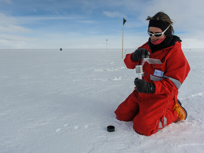 CoFi Kohnen 2012-13, Schneeprobe. Foto di M. Leonhardt