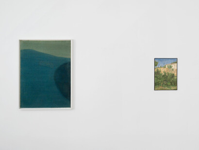 Au-Delà. Morandi/Fontana, exhibition view. Courtesy of Tornabuoni Art