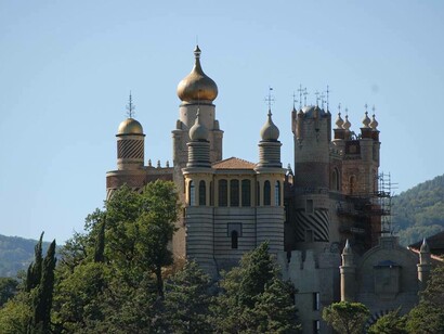Una vista della Rocchetta Mattei