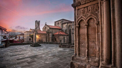 Vista de la Iglesia de San Francisco de Betanzos ubicada en Galicia, España