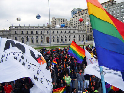 Manifestación en defensa de los derechos de los homosexuales