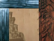 Basil Beattie, Yielding Door II, 1993, oil and wax on flax, 244 x 305 cm