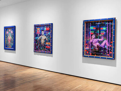 Pierre et Gilles, Nuit électrique, exhibtion view. Courtesy of Templon Gallery