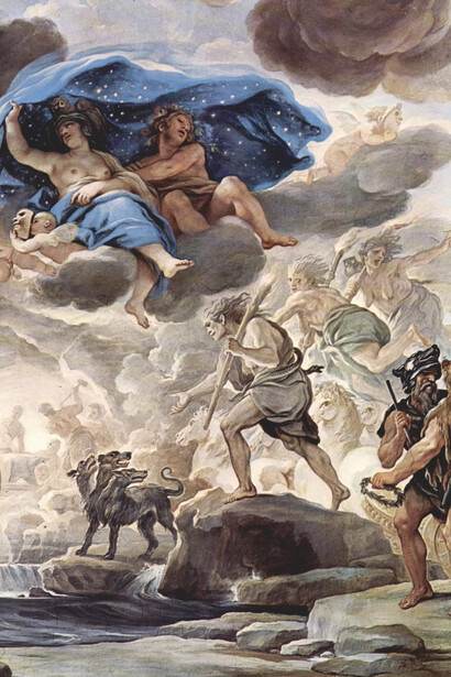 Luca Giordano, La barca de Caronte, El sueño de la noche y Morfeo (detalle), 1684-1686