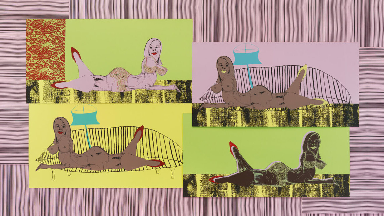 Tschabalala Self, Lonely girls #2, 2023. Courtesy of Galerie Eva Presenhuber