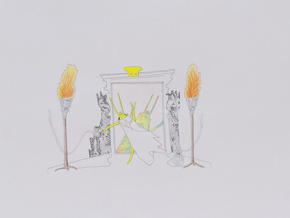 Josh Drayzen, Doppelmoth's mirror, 2024. Courtesy of Massey Klein Gallery