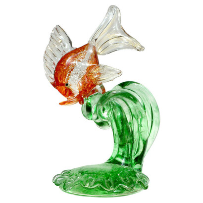 Gaspero Asaro, Fish Sculpture Murano glass by Cenedese 1960
