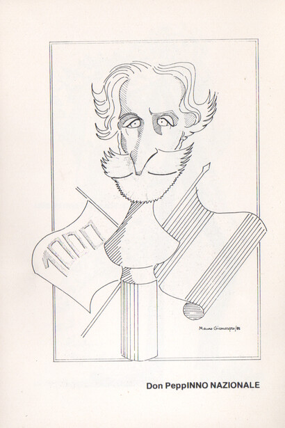 Mauro Giancaspro, Don PeppInno Nazionale, caricatura di Giuseppe Verdi in occasione della mostra "Musi Musicali"