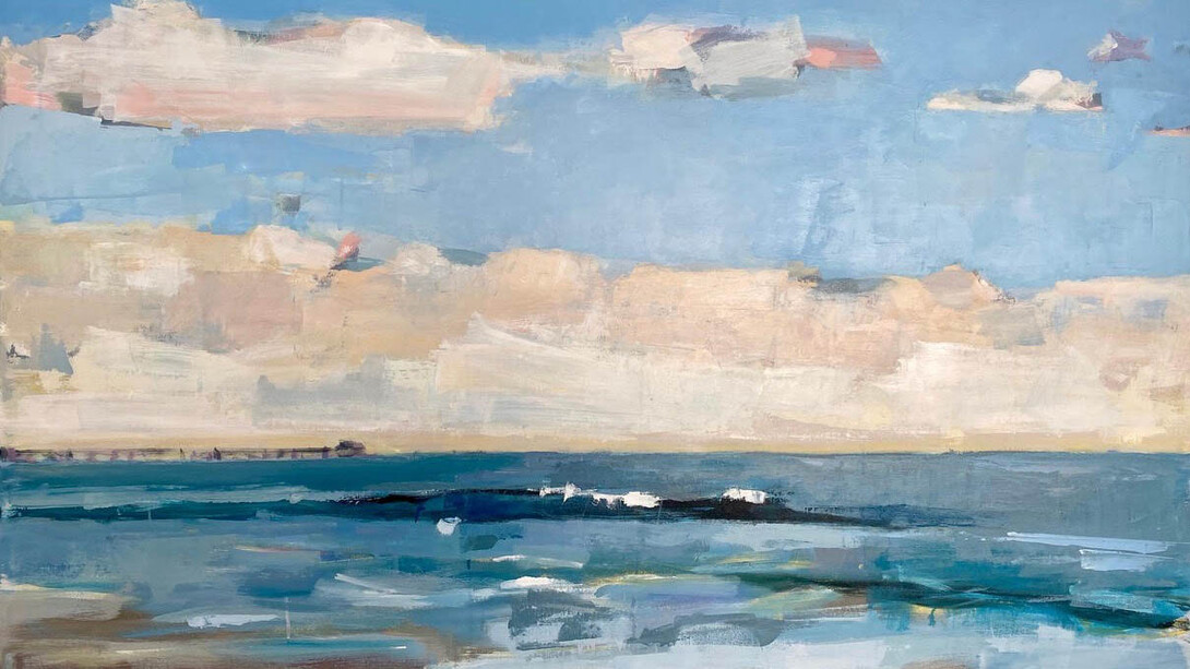 Mary Parkman--Beach Clouds, oil, 48 x 60