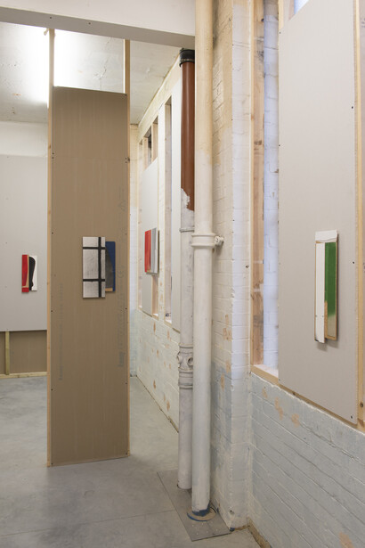 Ian McKeever, Against Architecture 21, 2013, 35 X 21cm, acrylic and oil on canvas on wood /silver gelatine photograph mounted on wood. Image courtesy of the artist and Matt's Gallery, London.