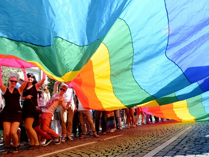 Concentración de apoyo al colectivo homosexual