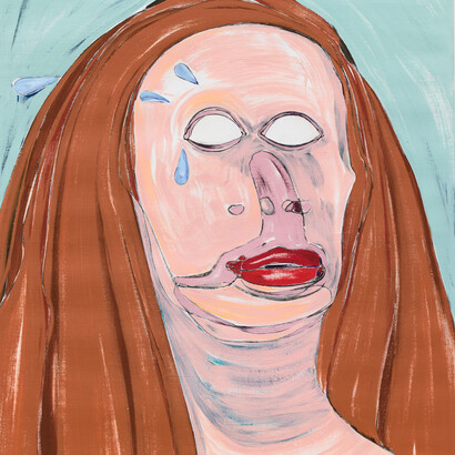Nicola Tyson, Self-portrait : weeping, 2015, Acrylique sur lin, 96,5 x 81,2 cm © Courtesy Nicola Tyson et Petzel Gallery, New York