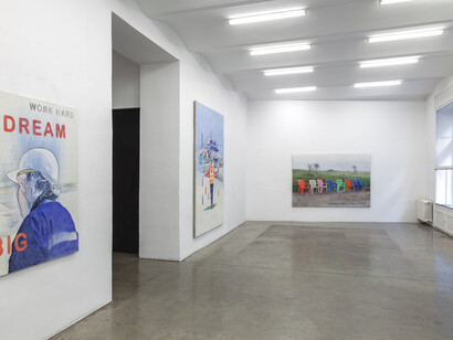 Ausstellungsansicht Johanna KANDL Stoff + Anna WITT Unboxing the Future, Christine König Galerie, Wien 2019
© Foto: Philipp Friedrich