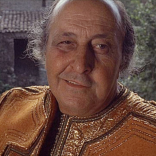 Guido Alberti nel ruolo di Musciatto nel film "Il Decameron" del 1971 diretto da Pier Paolo Pasolini