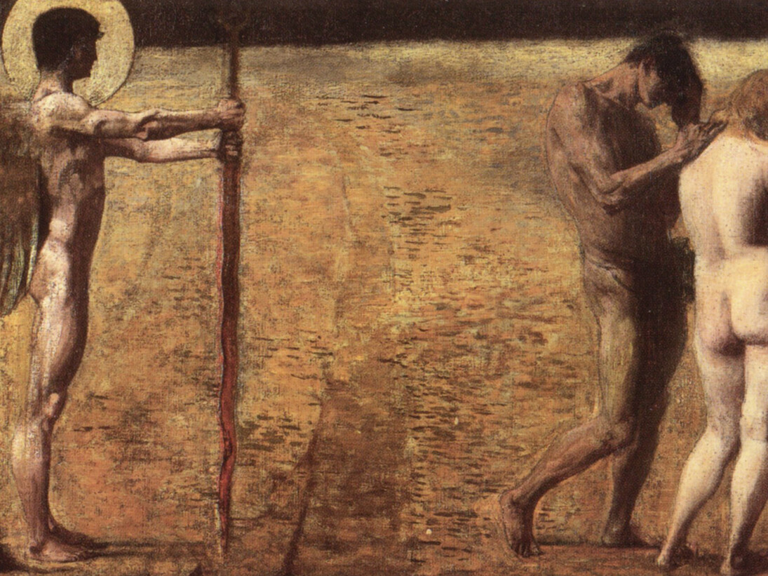 Franz von Stuck (1863-1928), L’Expulsion du Paradis, vers 1890, Huile sur toile, Paris, Musée d’Orsay © Musée d’Orsay (dist. RMN) / Patrice Schmidt