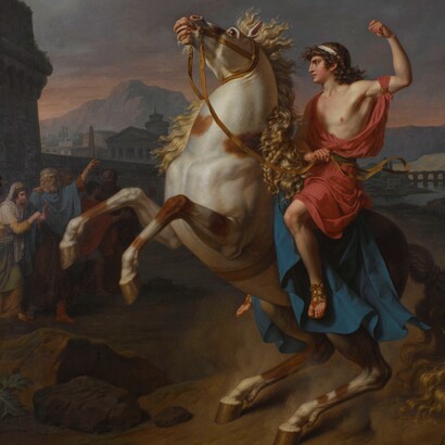 Nicolas André Monsiaux, Alessandro Magno e Bucefalo, XVIII sec. Château de Maisons, Francia