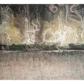 Shock and Awe, 2014, concrete and acrylic on canvas, © David Hepher, courtesy of Flowers Gallery, London and New York