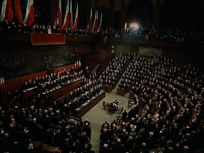 Camera dei deputati, Aula Palazzo Montecitorio, Roma, Italia. 1971