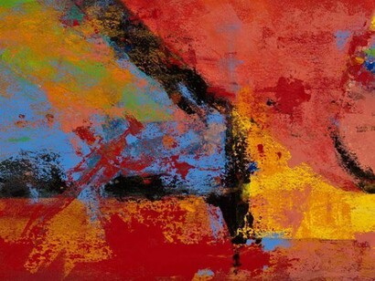 Sandra Mueller-Dick, Fortitude I, Mixed Media on Paper, 13.5" x 28.5"