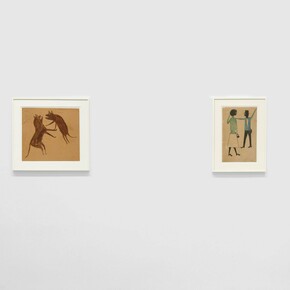Installation view, Bill Traylor: Works from The William Louis-Dreyfus Foundation, David Zwirner,
New York, February 22–April 13, 2024. Courtesy David Zwirner. All Bill Traylor artwork is used
with permission from Bill Traylor Family, Inc.