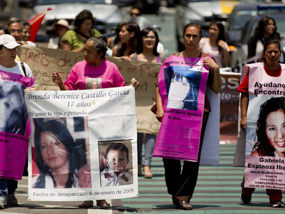 Ciudad Juárez. Manifestación en recuerdo de las mujeres desaparecidas