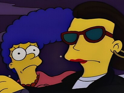 Marge y su vecina Ruth Powers