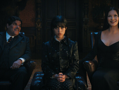 Wednesday and her parents Morticia and Gomez, Angel Grove. Catherine Zeta-Jones
Welsh actress, Luis Guzmán Puerto Rican actor and Jenny Ortega American actress
