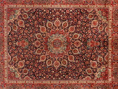 La famosa alfombra persa Sheykh Safi Ardebil, Iran