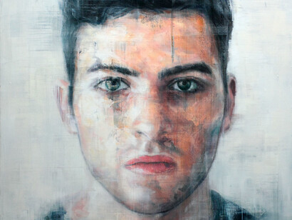 Harding Meyer, o.T. (08-2014), Öl auf Leinwand, 2014, 90 x 110 cm