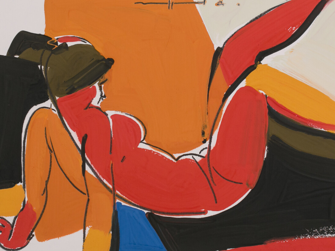 Alexei Lantsev, Self-discipline, 2014, Tempera on Paper, 40 x 60 cm