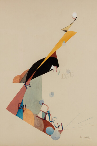 Jean Crotti, Prière Bolcheviki (detail), 1920. Courtesy of Rosenberg & Co.